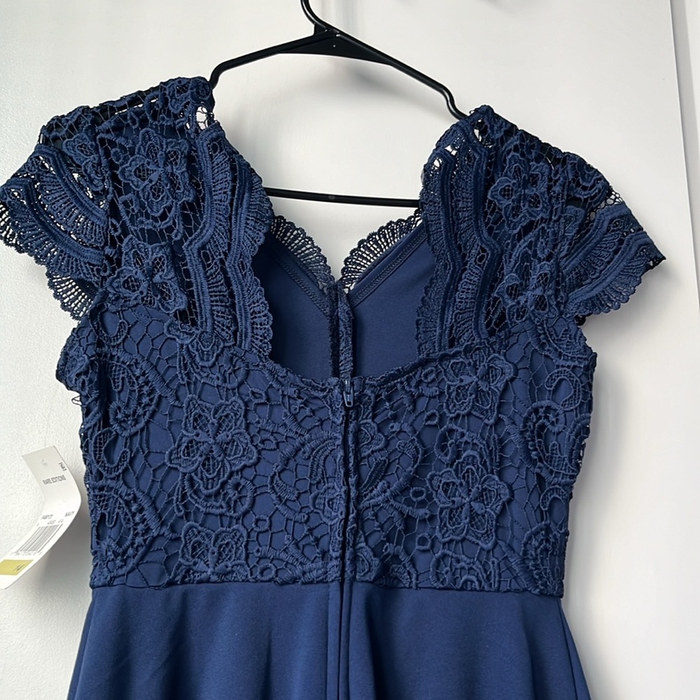 Rare Editions Navy Lace Dress